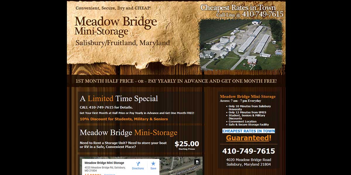 MeadowBridgeMiniStorage.com